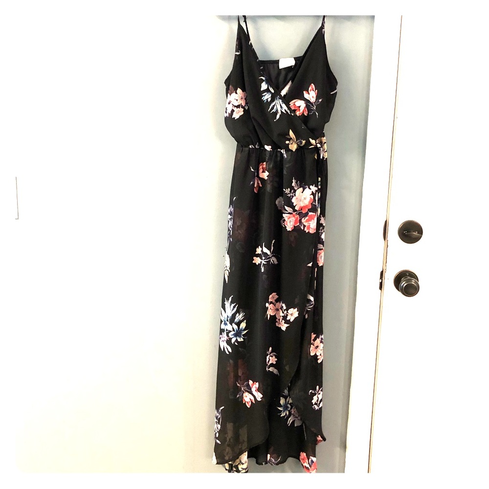 Sienna Sky black floral Summer dress, Size S